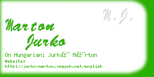 marton jurko business card